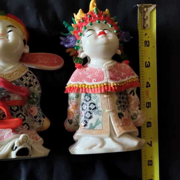 Vintage Traditional Chinese Bride and Groom Good Luck Doll Statue - Picture 8 of 14